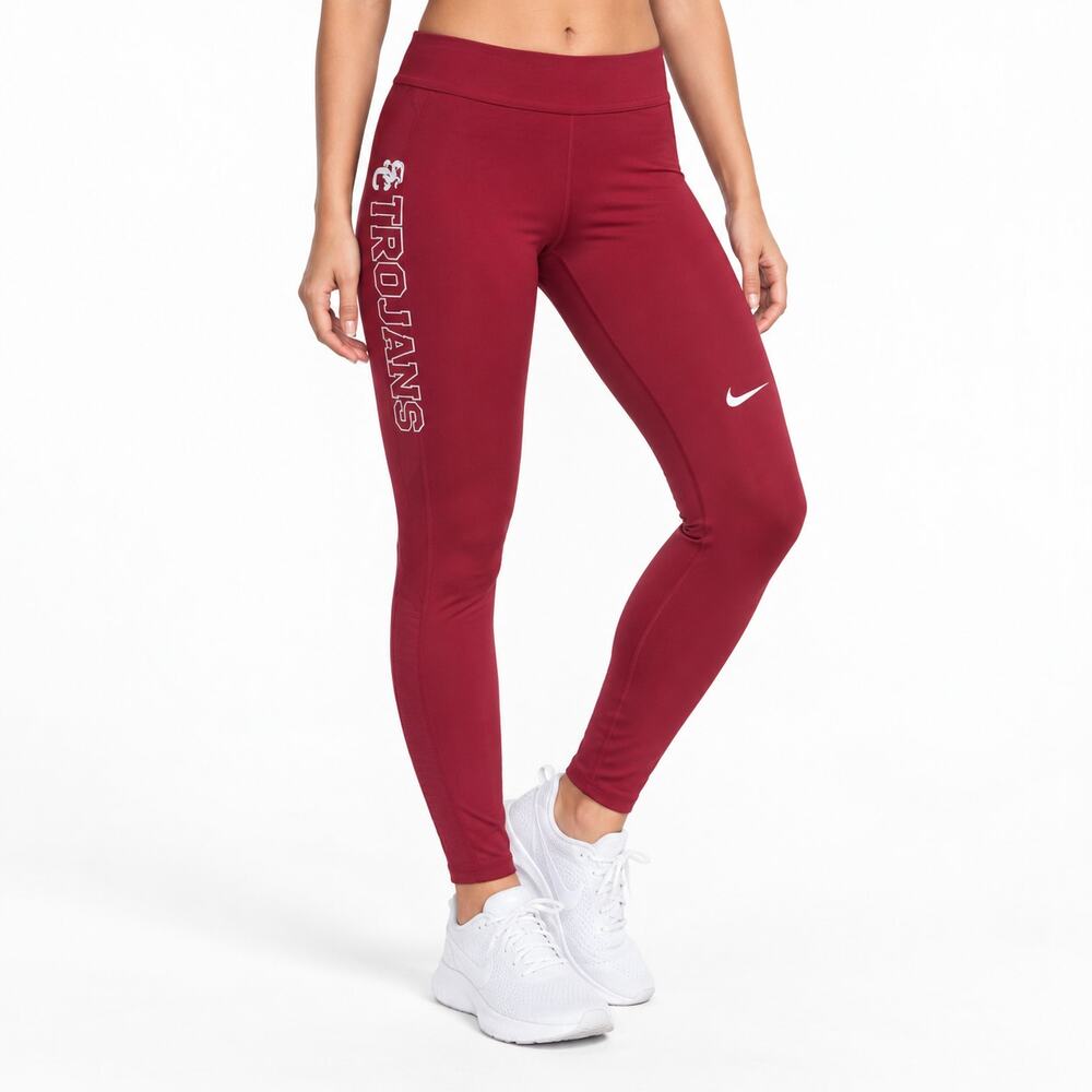 Nike USC Trojans Dri-FIT Athletic Leggings Running Tights Red Womens S Pants